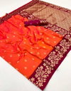 Karnation By Rajtex Silk With Contrast Border Sarees Wholesale Market In Surat With Price